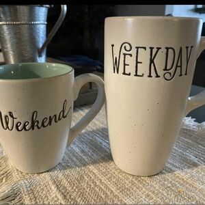 Chic Weekend and Weekday Mug Duo